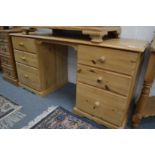 A modern pine desk or dressing table.