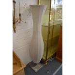 An unusual large cotton covered floor standing lamp.