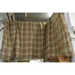 A good large pair of check curtains approx 4 metres wide with a 2.6 metre drop.