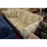 A good Duresta large two seater settee with striped upholstery.