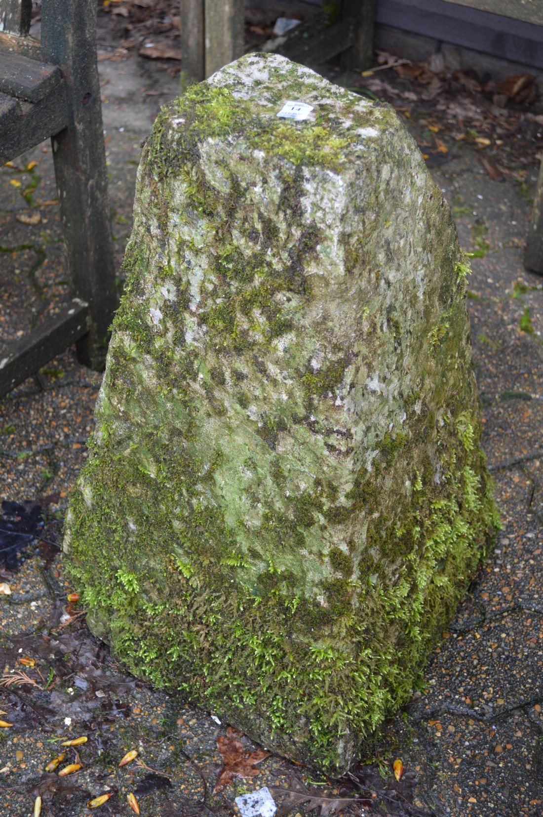 A staddle stone base.