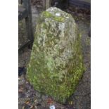 A staddle stone base.