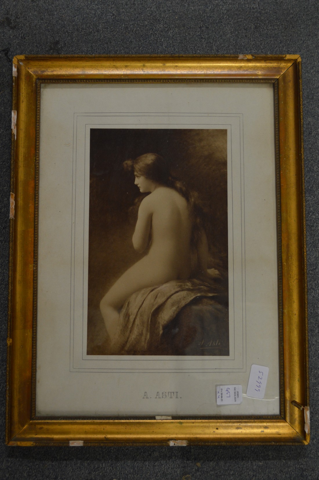 Reclining female nude, pencil signed print and three other pictures. - Image 2 of 4