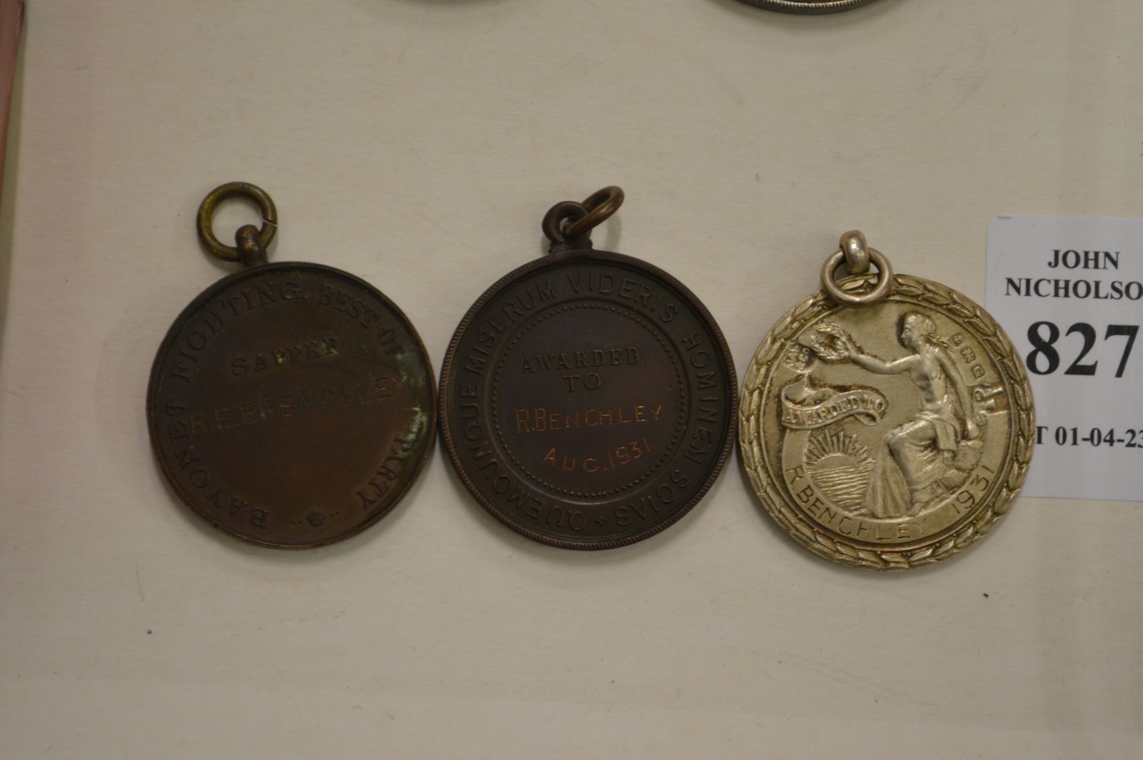 A small group of medals and awards for R Benchley to include a regular army long service medal, - Image 6 of 6