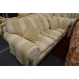 A good Duresta large two seater settee with striped upholstery.