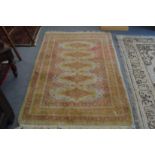 A cream ground Indian rug 176cm x 117cm.