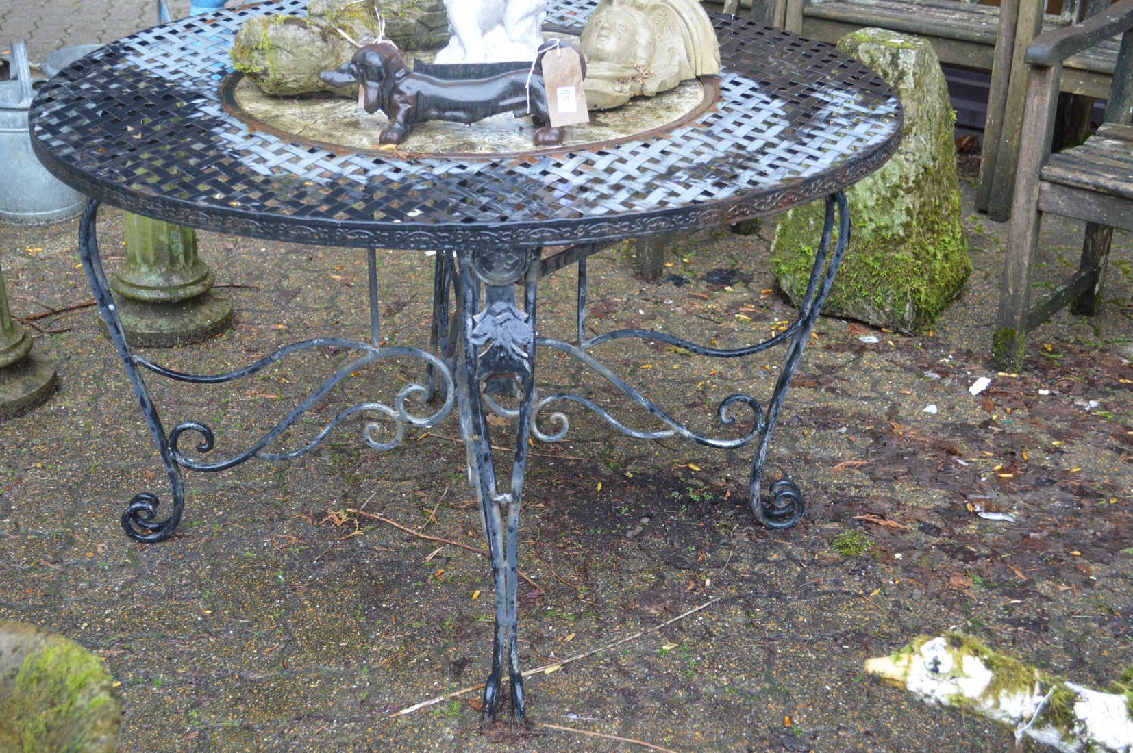 A garden table.