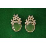 Pair of decorative ear clips.