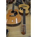 Two classical guitars.