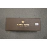 Krug 1988 vintage champagne, one bottle with original box.