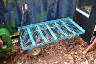 A garden four wheeled cart.
