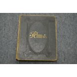A good small Victorian scrap album containing various inserted scraps, drawings, watercolours etc.