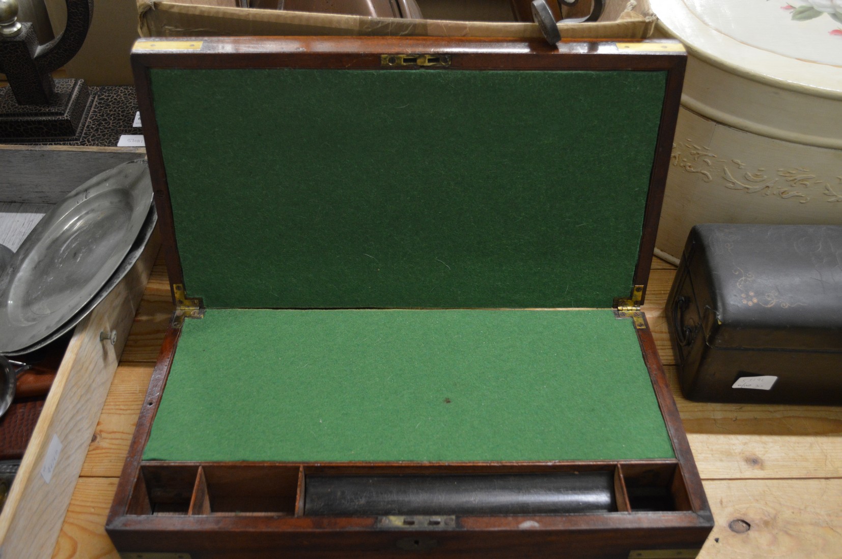 A good brass bound mahogany writing slope. - Image 2 of 2