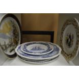 Lord Nelson decorated plate and similar items.