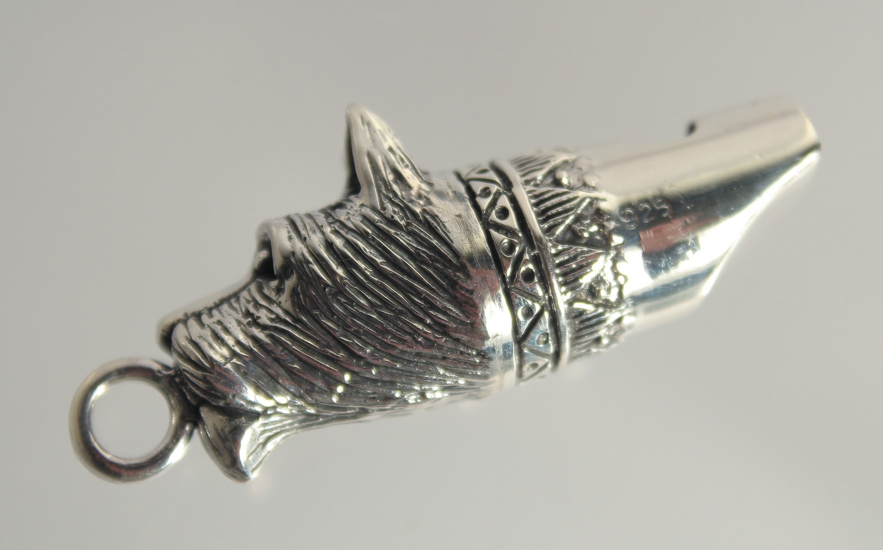 A SILVER NOVELTY SCOTTIE DOG WHISTLE, 1.75" LONG. - Image 3 of 3