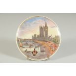 A PORCELAIN POT LID, THAMES EMBANKMENT 4ins diameter