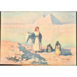 A PAIR OF 19TH CENTURY OTTOMAN WATERCOLOUR PAINTINGS BY D. HIDAYET, signed, mounted -unframed,