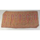 A VERY FINE 19TH CENTURY INDIAN KASHMIRI TEXTILE, 114cm x 54cm.