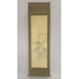 A LARGE HANGING SCROLL PAINTING DEPICTING MONKEYS, inscribed and with two red seal marks, image