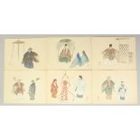 ALBUM OF THE NOH PLAY, 1918-1920; six original Japanese woodblock prints, (6).