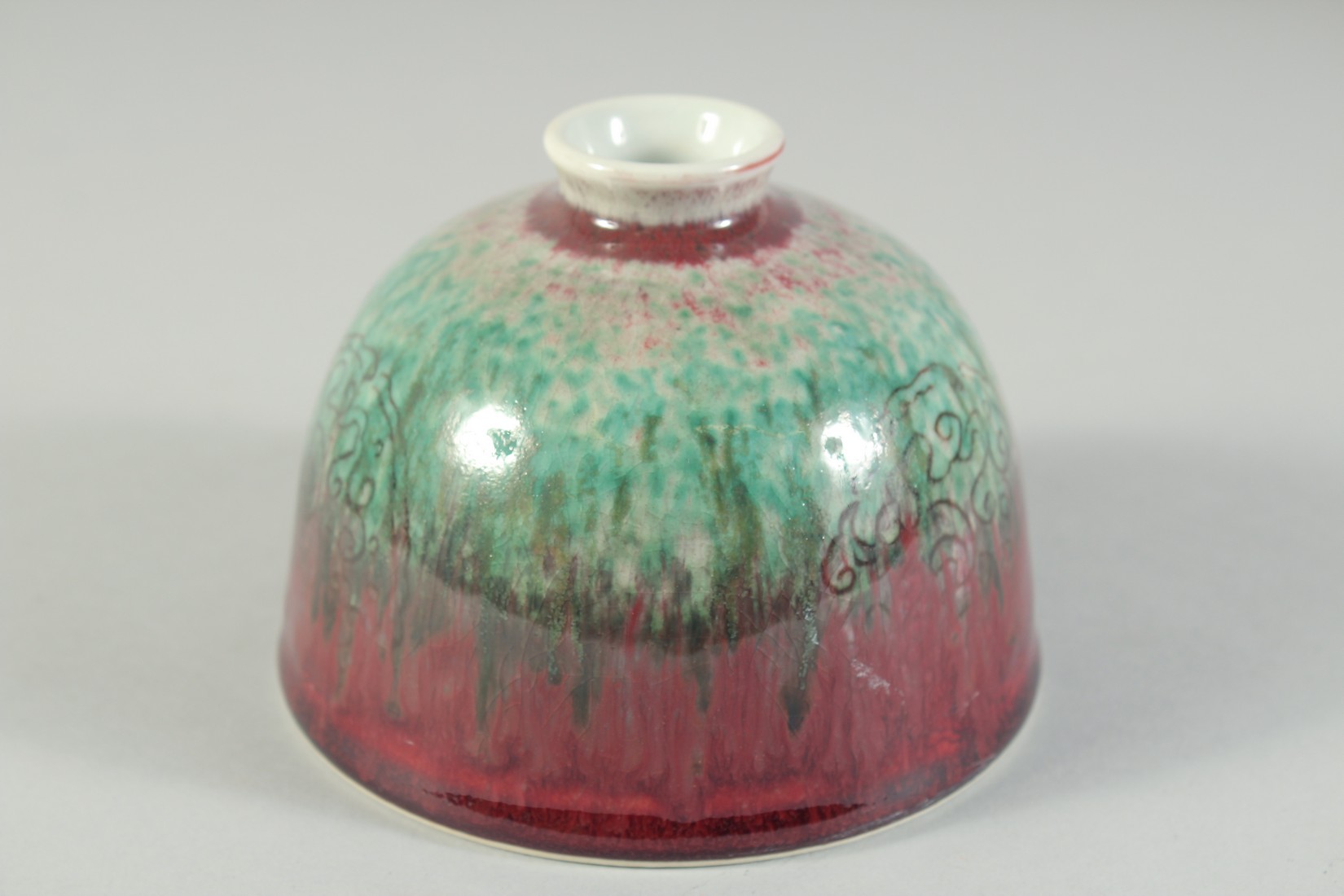 A CHINESE FLAMBE GLAZE WATER POT, 12.5cm diameter. - Image 3 of 5