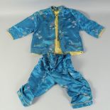 AN ORIENTAL TWO-PIECE SILK CHILD'S OUTFIT.