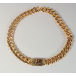 A HEAVY CHANEL GILT CHAIN BELT. 28ins long in a white Chanel dust bag.