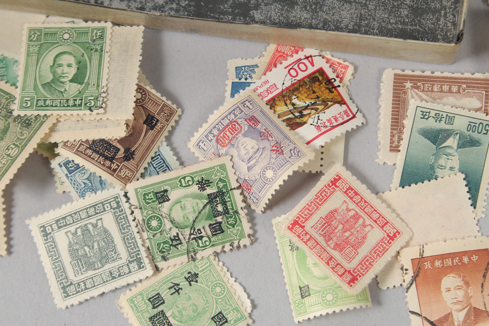 A BOX OF OLD CHINESE STAMPS. - Image 5 of 5