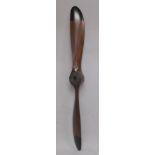 A LARGE WOODEN PROPELLER 6ft 6ins long.