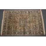A GOOD PERSIAN RUG floral and scroll design with floral border. 180cm x120cm.