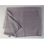 A LORO PIANA MAUVE GREY LONG CASHMERE SCARF. 5ft long.