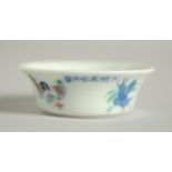 A SMALL CHINESE DOUCAI PORCELAIN CUP, with six-character mark, 5.5cm diameter.