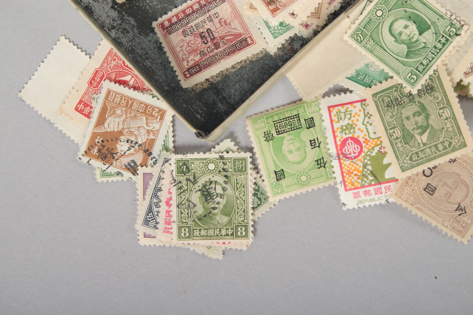 A BOX OF OLD CHINESE STAMPS. - Image 2 of 5
