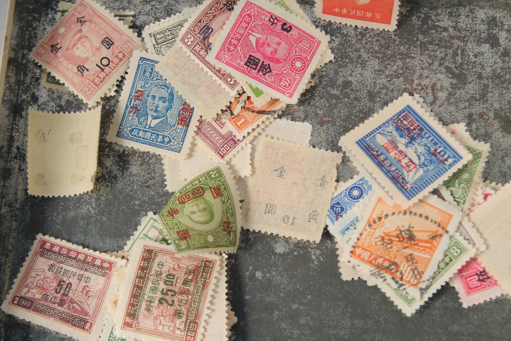 A BOX OF OLD CHINESE STAMPS. - Image 3 of 5