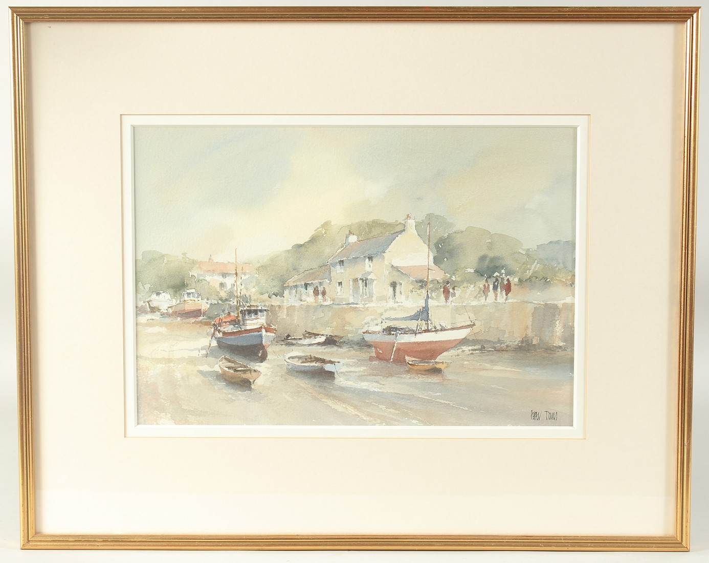 Peter Toms (b. 1940) British, 'Low Tide', watercolour, signed, 9" x 13.5" (23 x 34.5cm).