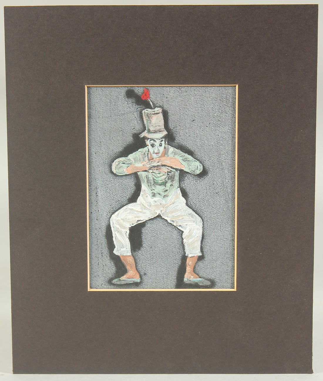 Mid-20th Century, Study of Marcel Marcean, mixed media on paper, 5.75" x 4", (14.5x10cm).