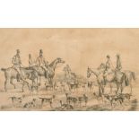 Schenck after Hibbert, 'The Nenagh Garrison Hunt Jan 1848', tinted lithograph, 13.75" x 22", (