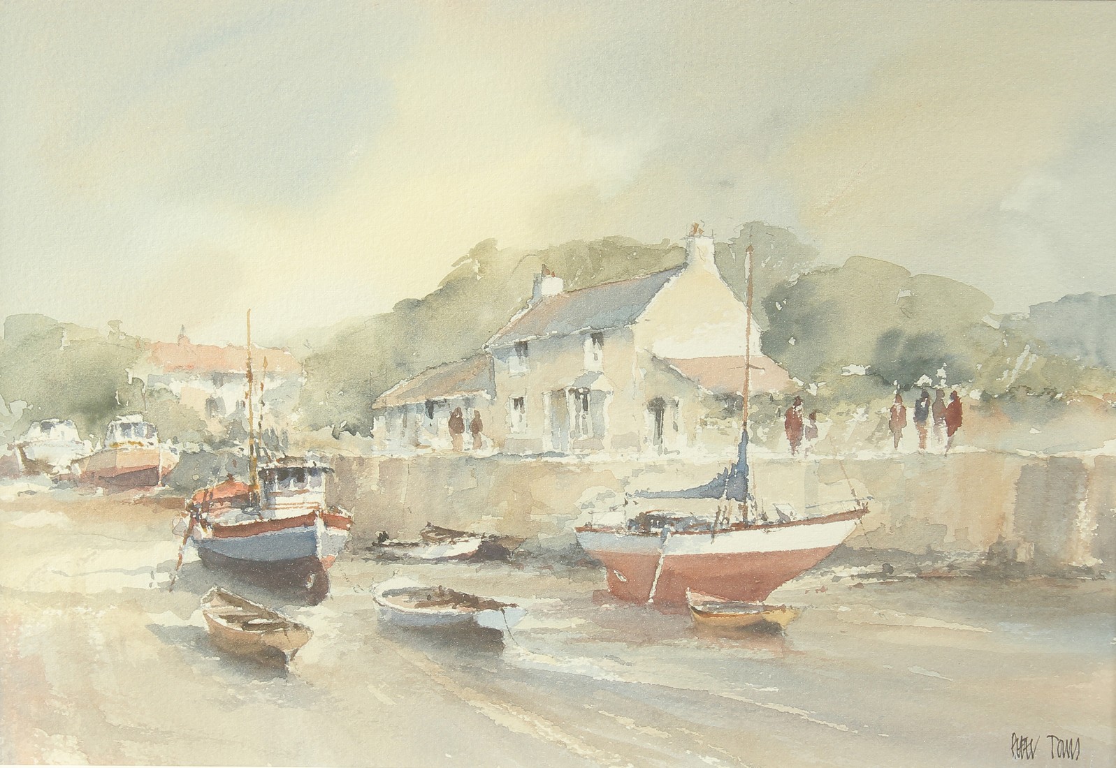 Peter Toms (b. 1940) British, 'Low Tide', watercolour, signed, 9" x 13.5" (23 x 34.5cm). - Image 2 of 4