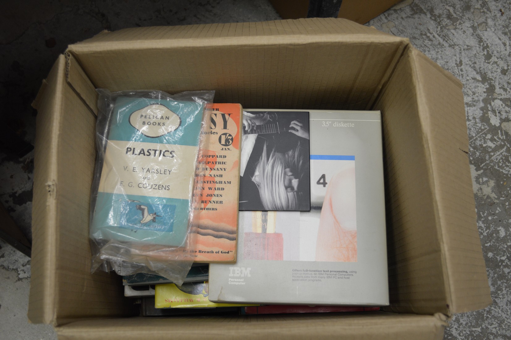 A box of books.