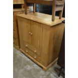 A pine TV cabinet.