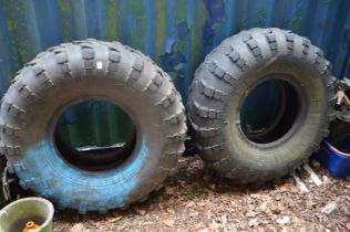 Two large tyres.