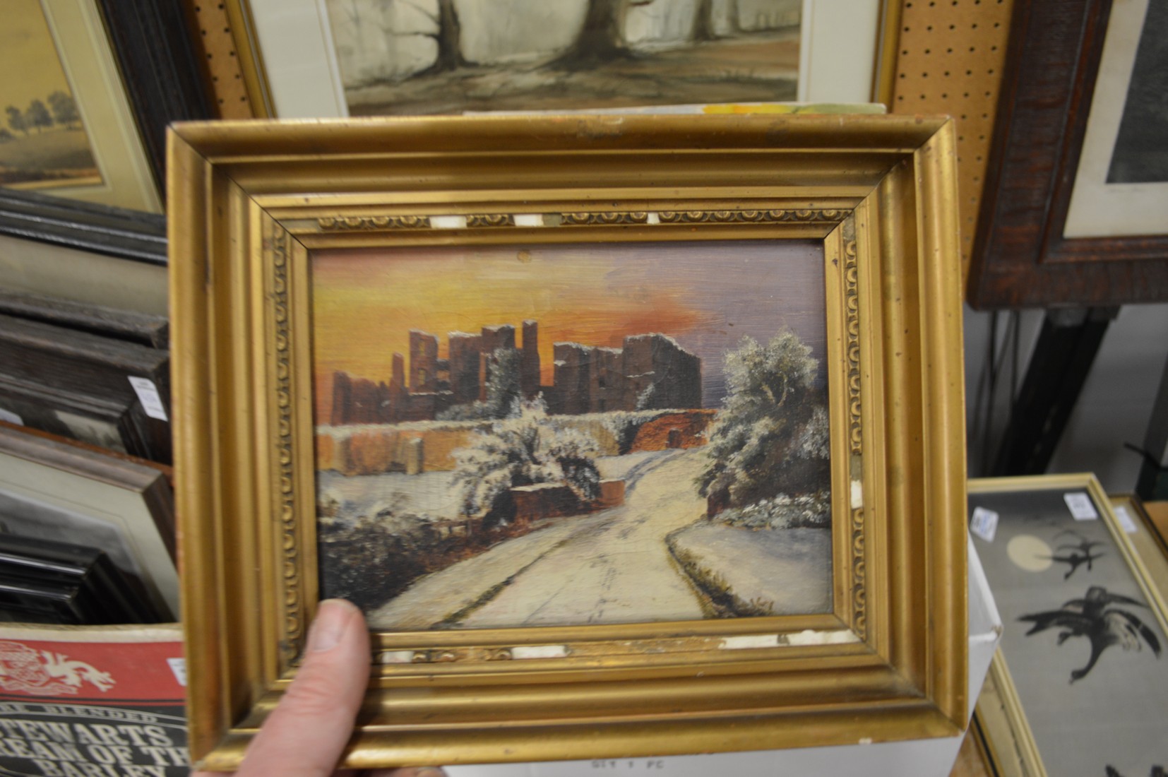 A small box of oil paintings. - Image 4 of 5