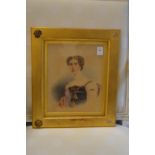 Portraits of a young lady and young gentleman, watercolour, inscribed to the reverse, in gilt