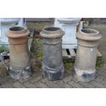 Three chimney pots.
