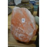 A Himalayan rock salt lamp.