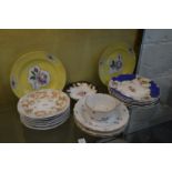 A collection of Continental porcelain plates etc.