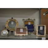 Five various silver photograph frames.