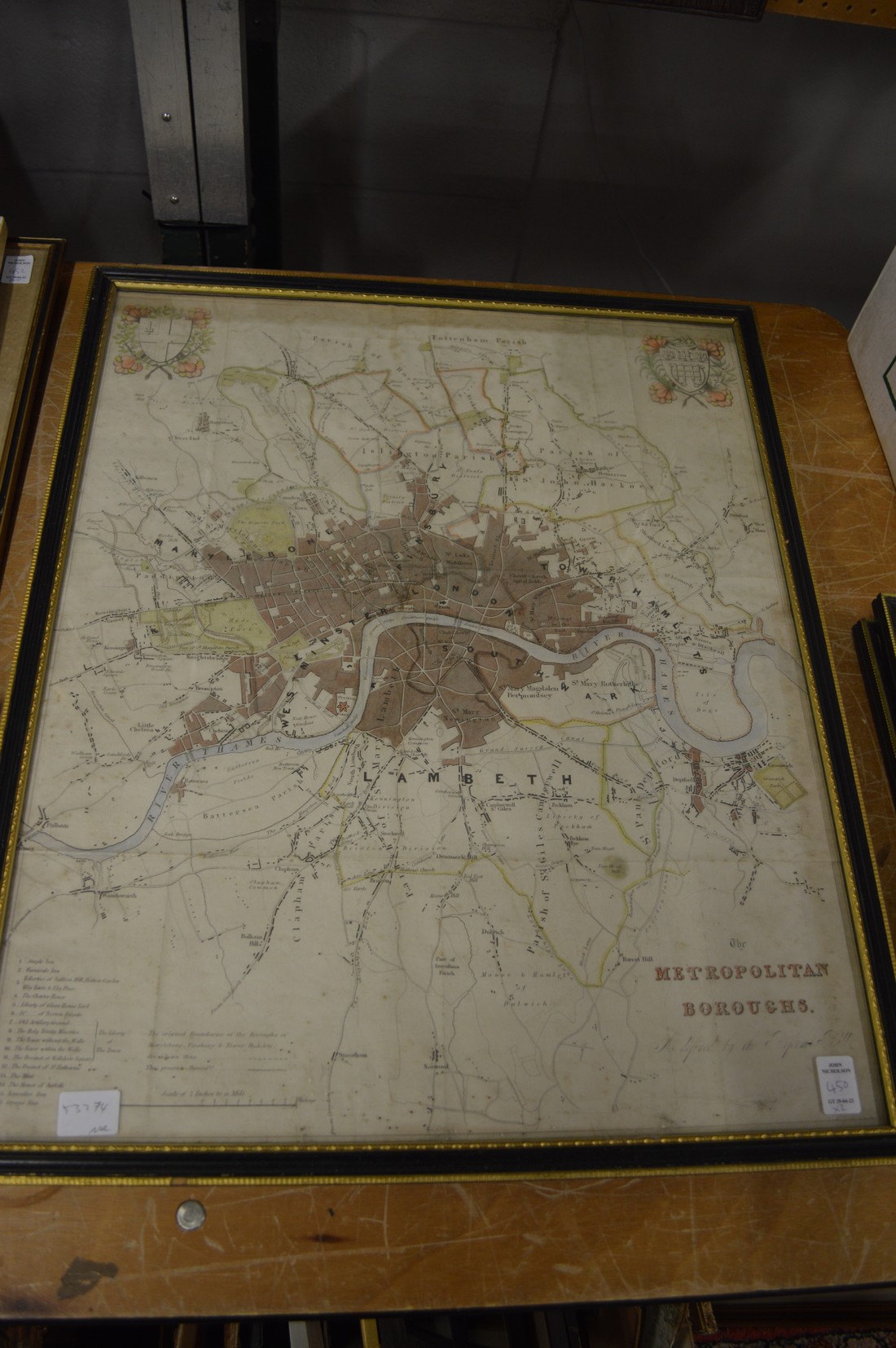 A Greenwood map of Sussex and another of the Metropolitan Boroughs. - Image 2 of 3