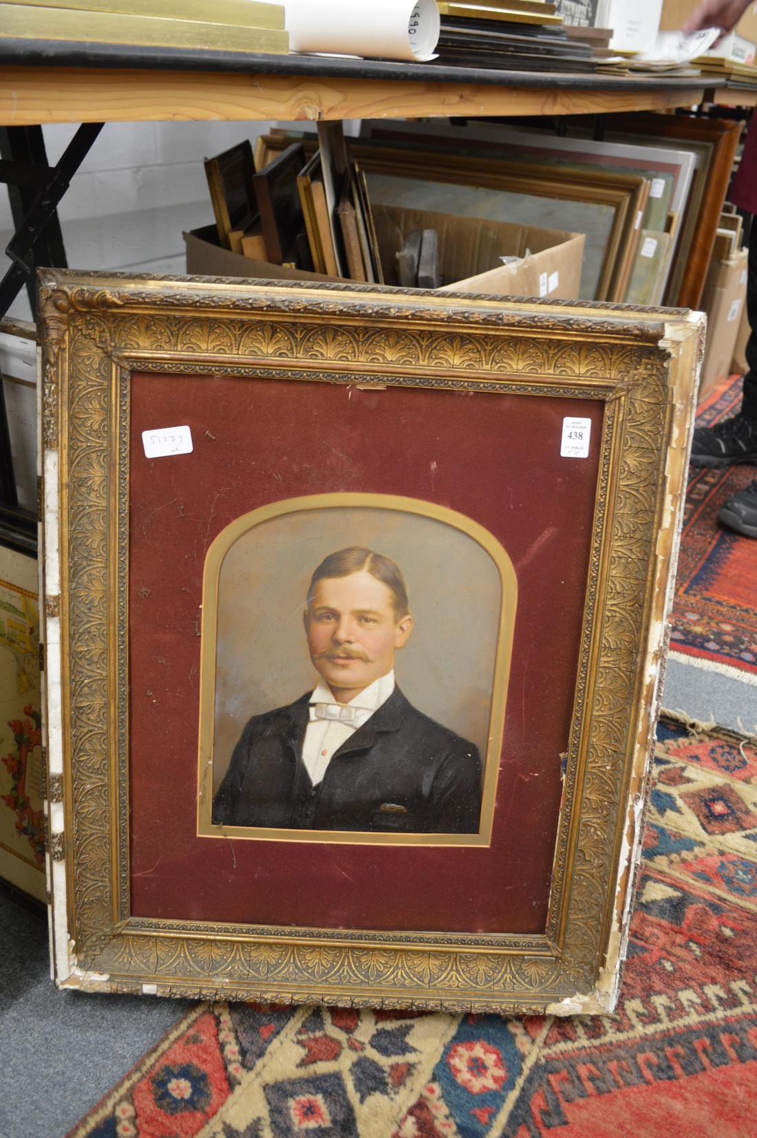 Portrait of a Gentleman, colour print and three maps.