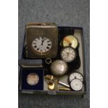 Various watches to include a ladies 18ct gold wristwatch, a gentleman's silver cased hunter pocket